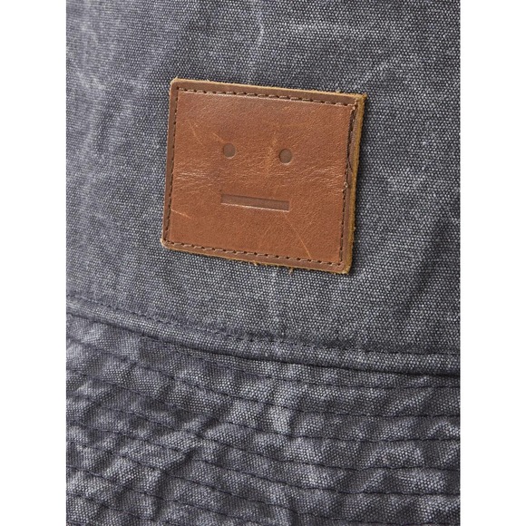 ACNE studios buko canvas face logo Denim Bucket Hat - Picture 5 of 5